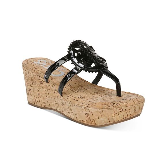 CIRCUS BY SAM EDELMAN Womens Black Sunburst 1 Platform Rocky Sandals 6.5 M - Picture 1 of 5